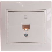 Розетка компьютерная 1-м СП Mira RJ45 крем./крем.. LEZARD 701-0303-139