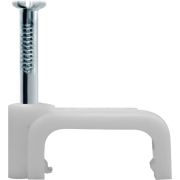 Скоба крепежная прямая с гвоздем d5мм NCS-05-50 пластик. (уп.50шт) Navigator 71080