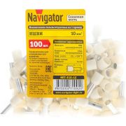 Наконечник-гильза изол. (НШвИ) 10-12 NET-Е10-12 сл. кость (уп.100шт) Navigator 71092