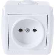 Розетка 1-м ОП Nata 16А IP20 без заземл. керамика бел. LEZARD 710-0200-121