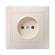 Розетка 1-м СП Кварта 10А IP20 без заземл. без защ. шторок крем. GENERICA ERK13-K33-10-DM