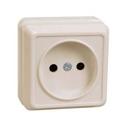 Розетка 1-м ОП Октава 10А IP20 без заземл. крем. GENERICA ERO10-K33-10-DC