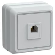 Розетка телефонная 1-м ОП Октава РТ20-ОБ IP20 бел. GENERICA ETO10-K01-DC