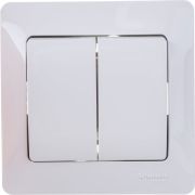 Выключатель 2-кл. СП Glossa 10А IP20 (сх. 5) 10AX в сборе бел. SE GSL000152