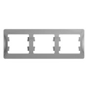 Рамка 3-м Glossa горизонт. алюм. SE GSL000303