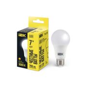 Лампа светодиодная A60 7Вт грушевидная 3000К тепл. бел. E27 630лм 230-240В IEK LLE-A60-7-230-30-E27