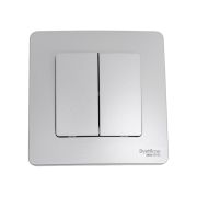 Выключатель 2-кл. СП Blanca 10А IP20 (сх. 5) 250В алюм. SE BLNVS010503