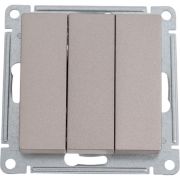 Выключатель 3-кл. СП AtlasDesign 10А IP20 (сх. 1+1+1) 10AX механизм шампань SE ATN000531