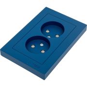 Розетка 2-м AtlasDesign 16А без заземл в сборе аквамарин SE ATN001120