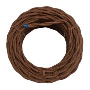 Провод ретро 2х1.5 матов. корич. (уп.20м) Bironi B1-424-72-20