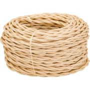 Провод ретро 2х1.5 матов. зол./песочн. (уп.50м) Bironi B1-424-719-50