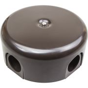 Коробка распределительная d78мм ЛИЗЕТТА (в компл. 4 кабельных ввода) ABS-пластик корич. Bironi B1-521-22-K