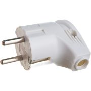 Вилка угловая 16А 250В с заземл. бел. EKF AVY16-10