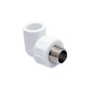Угольник комбинированный PPR наружн. резьба 20х1/2 бел. RTP 10799