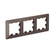 Рамка 3-м AtlasDesign Air мокко/дым. черн. SE ATN220603