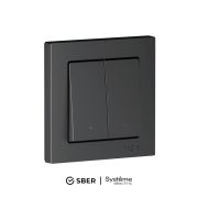 Выключатель 2-кл. AtlasDesign Smart 10А (сх. 5) L+N с подсветкой Zigbee механизм карбон SE ATN001053Z